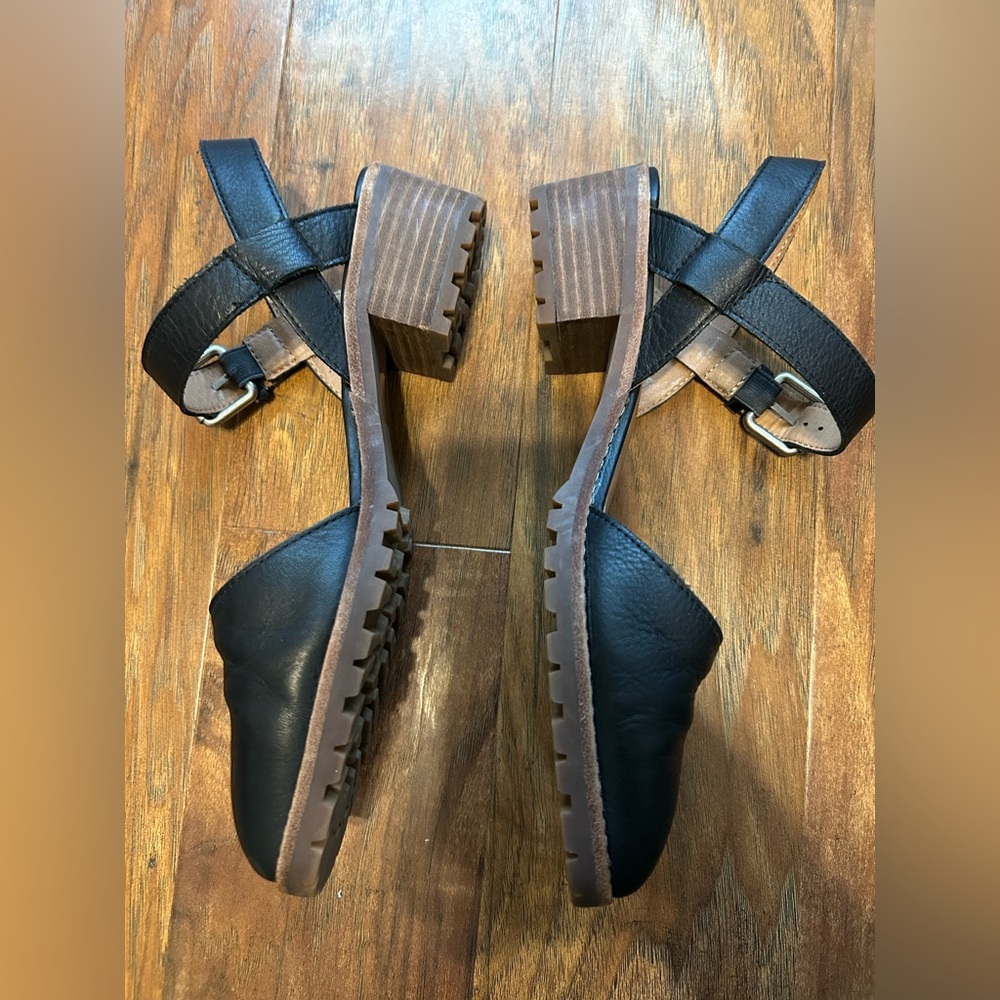 Madewell Black Claudie Lugsole Mary Janes Women’s Size 8 Leather - Picture 6 of 7